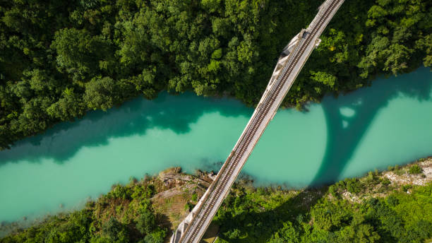 istock Drone Image: Solkan Rail Bridge Spanning River Soca, Slovenia 2190600887