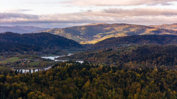 istock Peaceful Autumn Over Solina Lake with Bieszczady Mountains in Background 2190602842