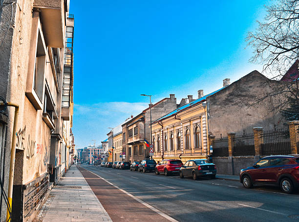 Empty street of Romania