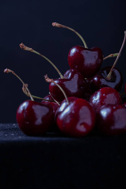 istock Cherries on a velvet cloth. 2190603475