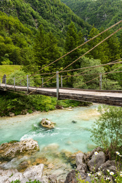 istock Emerald green clean water of Soca river in Slovenia 2190604992