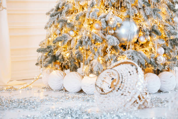 istock Joyful Christmas celebration with a beautifully decorated tree and gifts 2190606439