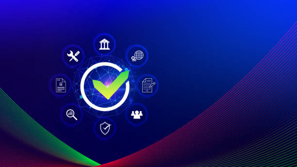 istock Service Quality assurance management, guarantee check mark for business automation process, Service guarantee, clients service certification, online shopping, financial ecosystem. 2190608240