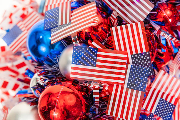 istock america flag with decorations for Independence Day or celebrate July 4th. 2190618382