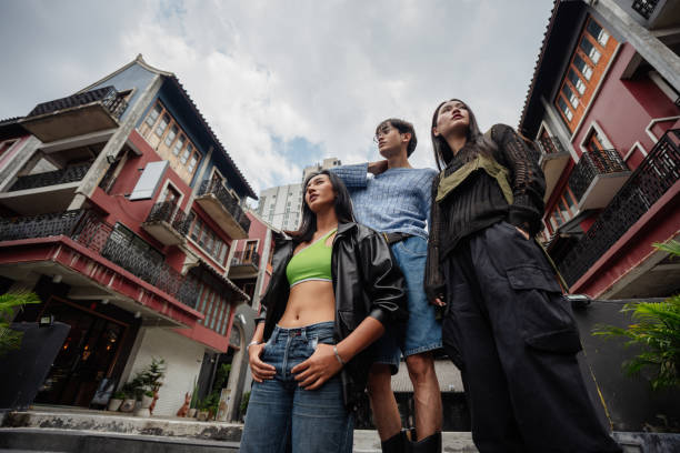 istock Stylish trio in the city 2190620058