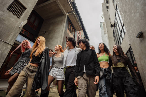 istock Joyful friends in the city 2190620098