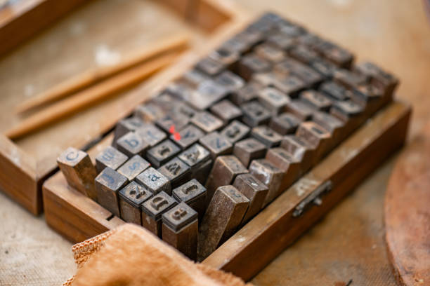 An artistic arrangement featuring vintage tools and materials specifically designed for creative crafts projects