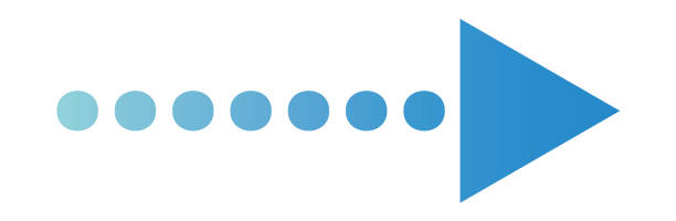 istock Clip art of right-pointing dotted arrow in business blue gradient. 2190622418