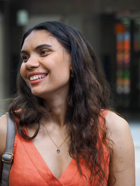 istock Young Aboriginal Woman Walking to Work 2190626636
