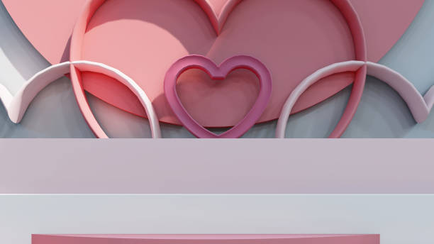 istock valentine display podium pedestal platform product stage minimal mockup background. 2190626761