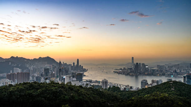 istock Hong Kong Victoria Harbour during the dusk 2190626989