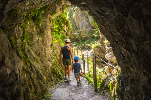 istock Mother and son exploring tolmin gorge in slovenia 2190639729