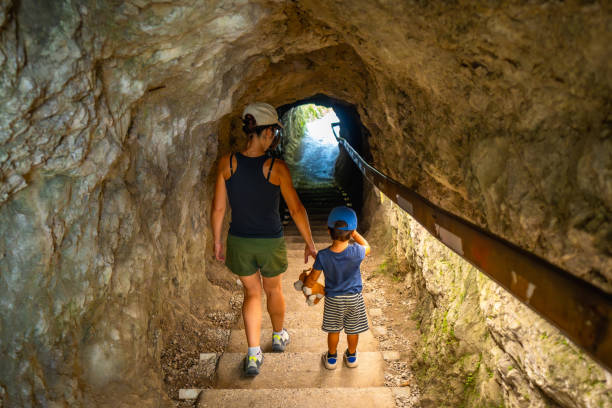 istock Mother and son exploring tolmin gorge in slovenia 2190639737