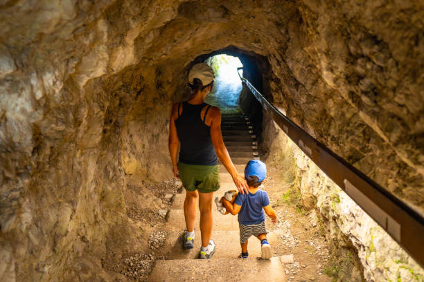 istock Mother and son exploring tolmin gorge in slovenia 2190639738