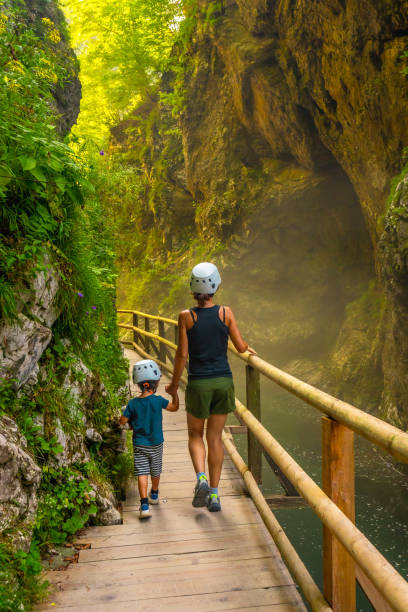 istock Mother and son exploring vintgar gorge in bled, slovenia 2190639987