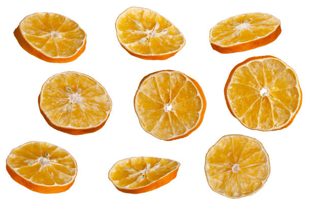 istock Dry orange slices set for mulled wine isolated on white background 2190644226