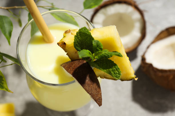 istock Fresh summer cocktail - Pina colada, fresh summer drink concept 2190644340