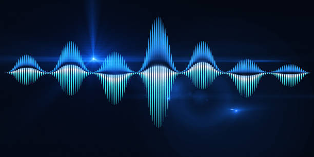 istock Abstract background with color sound wave from lines and light on dark blue. Technology sound wave. For music wave poster design. 2190645219