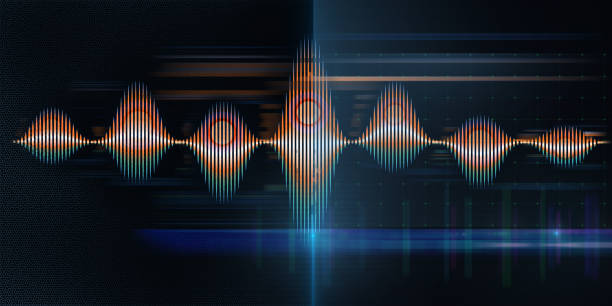 istock Abstract background with color sound wave from lines with blurred lines on dark. Technology audio wave. For music wave poster design. 2190645228