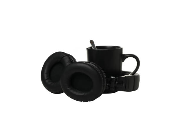 istock PNG, Black cup with headphones, isolated on white background 2190652149