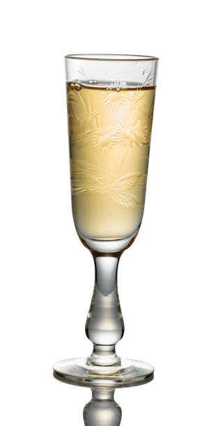 istock Gold liquor in a glass on a white background. 2190654106