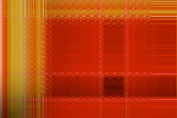 Abstract fractal grid background with a very detailed intersecting squarish yellow and orange pattern and a decorative shape.