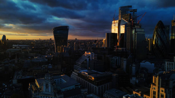 istock Sunset Skyline Silhouette of London 2190656468