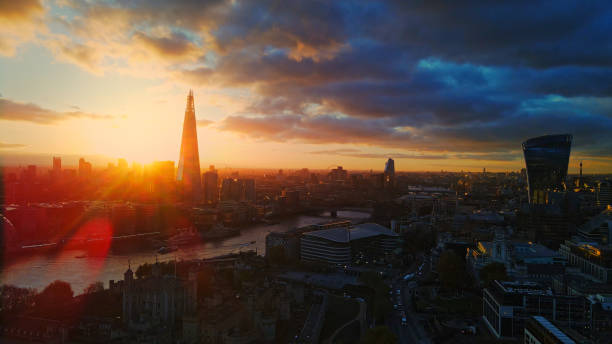 istock Sunset Horizon over London Skyline 2190656487