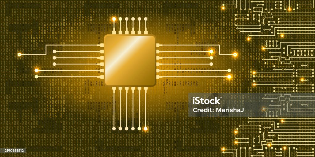 Circuit Code Electronic Circuit And Binary Code Stock Illustration - Download Image ...