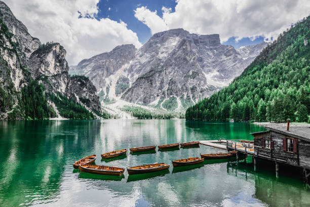 istock Pragser Wildsee or Lago di Braies in the Dolomites during springtime 2190658871