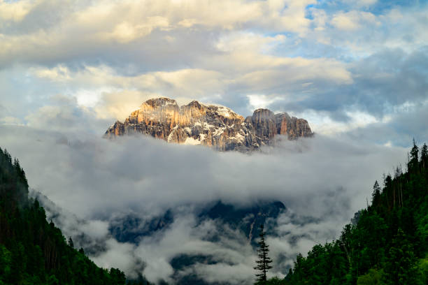 State Road 51 of Alemagna and Landro Lake view, Autonomous Province of Bolzano – South Tyrol, Italy.