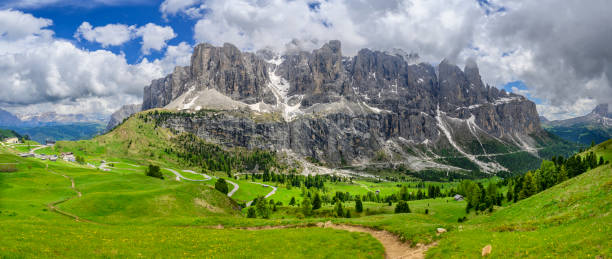 istock Sella group seen from the Gardena Pass in the Dolomites mountains 2190659129