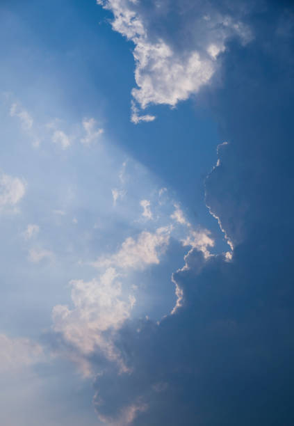 The beauty of sun shines through the clouds.