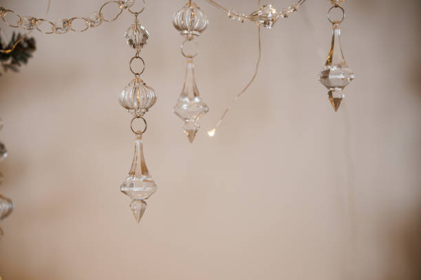 istock Elegant Crystal Chandelier Droplets Reflecting Light 2190661080