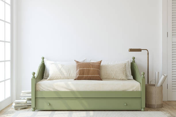 istock Bedroom interior mockup. Teenboy room. 3d render. 2190661137