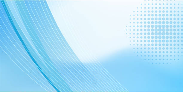 istock Abstract background of wavy curved blue lines on white design. For landing page, book covers, brochures, flyers, magazines, any brandings, banners, headers, presentations, and more 2190661515