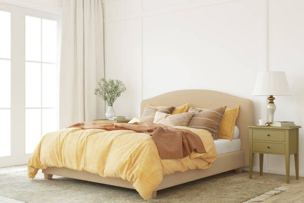 istock Interior of modern bedroom. Interior mockup. 3d render. 2190661966
