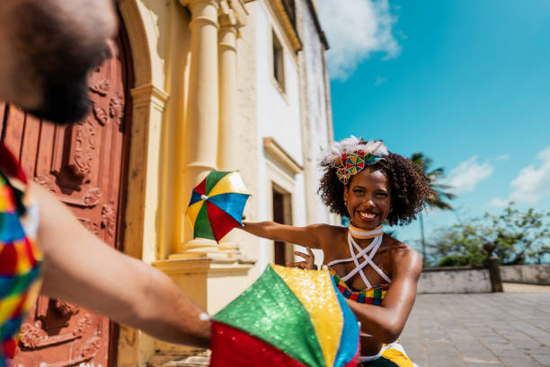 istock Young dancer woman dancing frevo outdoors 2190666884