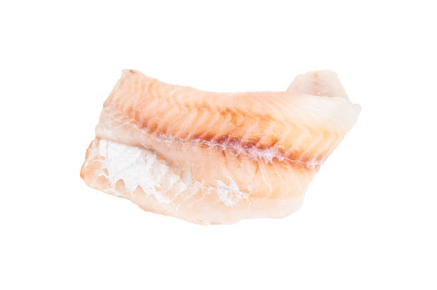 istock Raw Hake white fish fillet isolated on white background. top view 2190667051