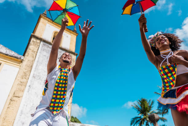 istock Group of frevo dancers dancing outdoors 2190667241