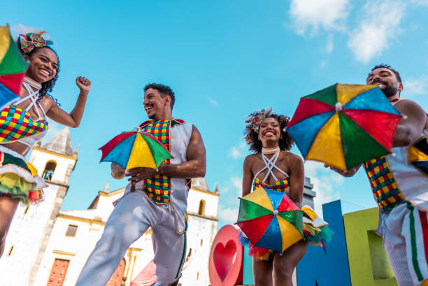 istock Group of frevo dancers dancing outdoors 2190667640