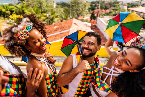 istock Group of frevo dancers dancing outdoors 2190668841