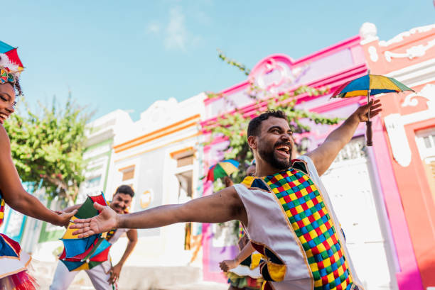 istock Mid adult frevo dancer dancing outdoors 2190669312