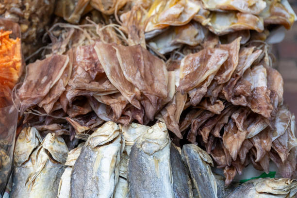 istock The Dried Squids sell in the market 2190673674