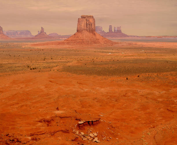 Desolate and Barren Monument Valley north east Arizona Navajo Nation USA