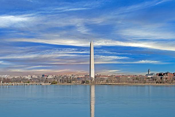 istock Stunning view of the Washington Monument reflecting in the Tidal Basin under dramatic skies 2190682973