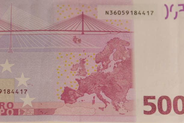 Macro shot of the five hundred euro banknote