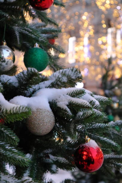 istock Close up of Christmas tree and balls. 2190688347
