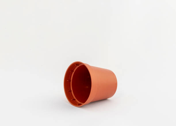 istock A small red plastic pot used to grow starter plants 2190691652