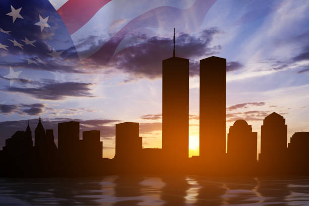 istock New York skyline silhouette with Twin Towers 2190693899
